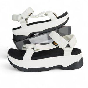 Teva Jadito Universal Flatform Strappy Sandals Women's 8 White 1117070